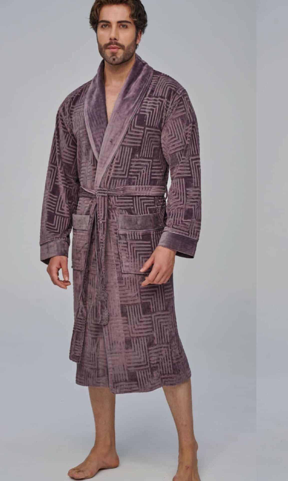 Heren Velours Badjas / Kamerjas Rover